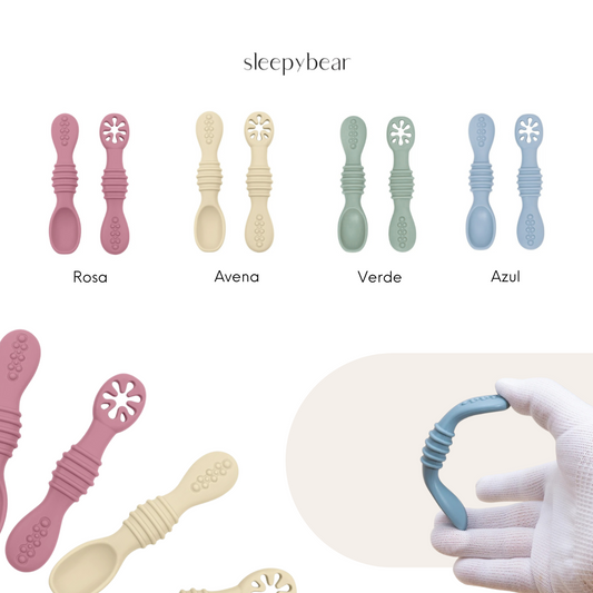 Cucharas Primera Alimentación Bebé - Pack de 2 Silicón